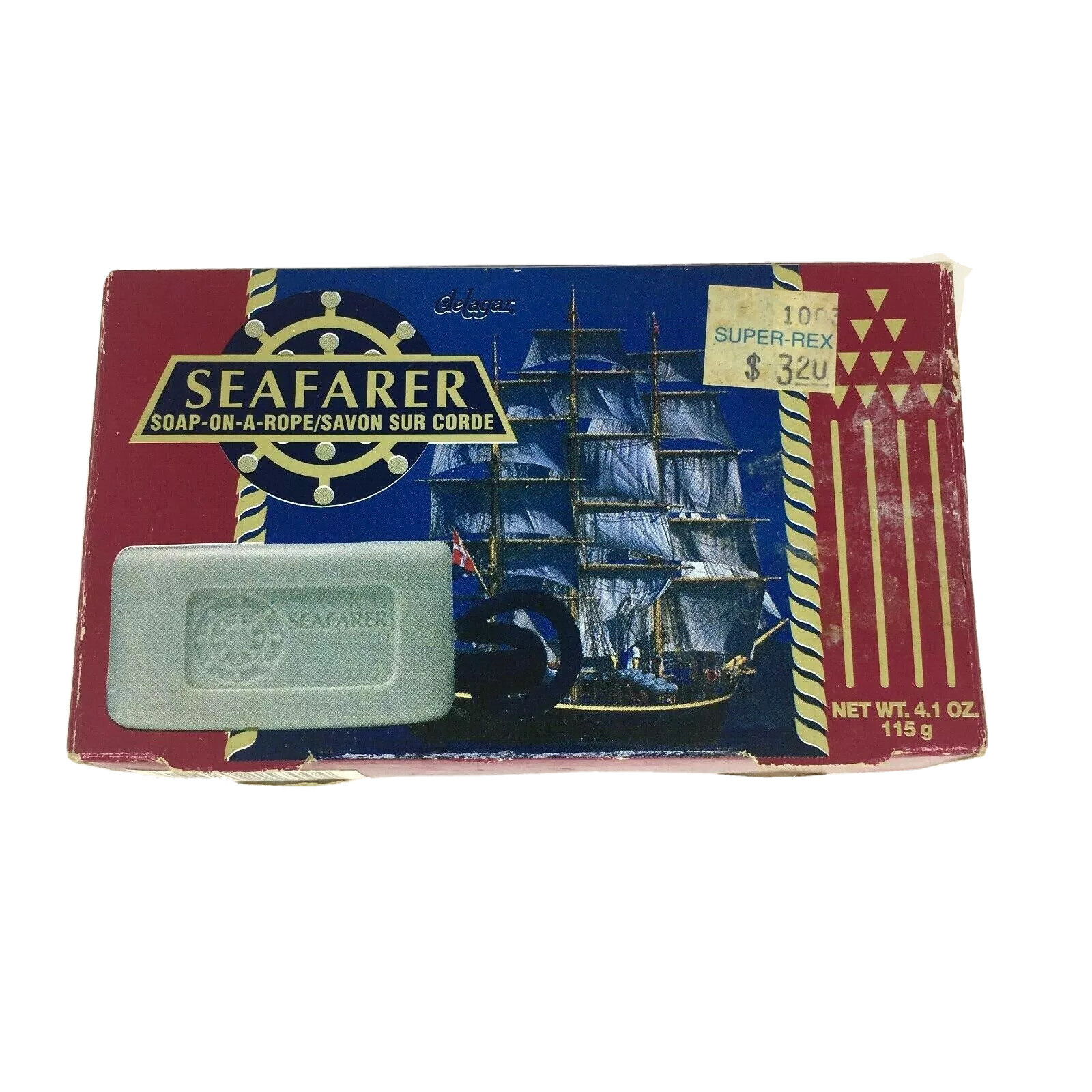 Vintage Delagar Seafarer Soap-On-A-Rope Made In Turkey Open Box Unused