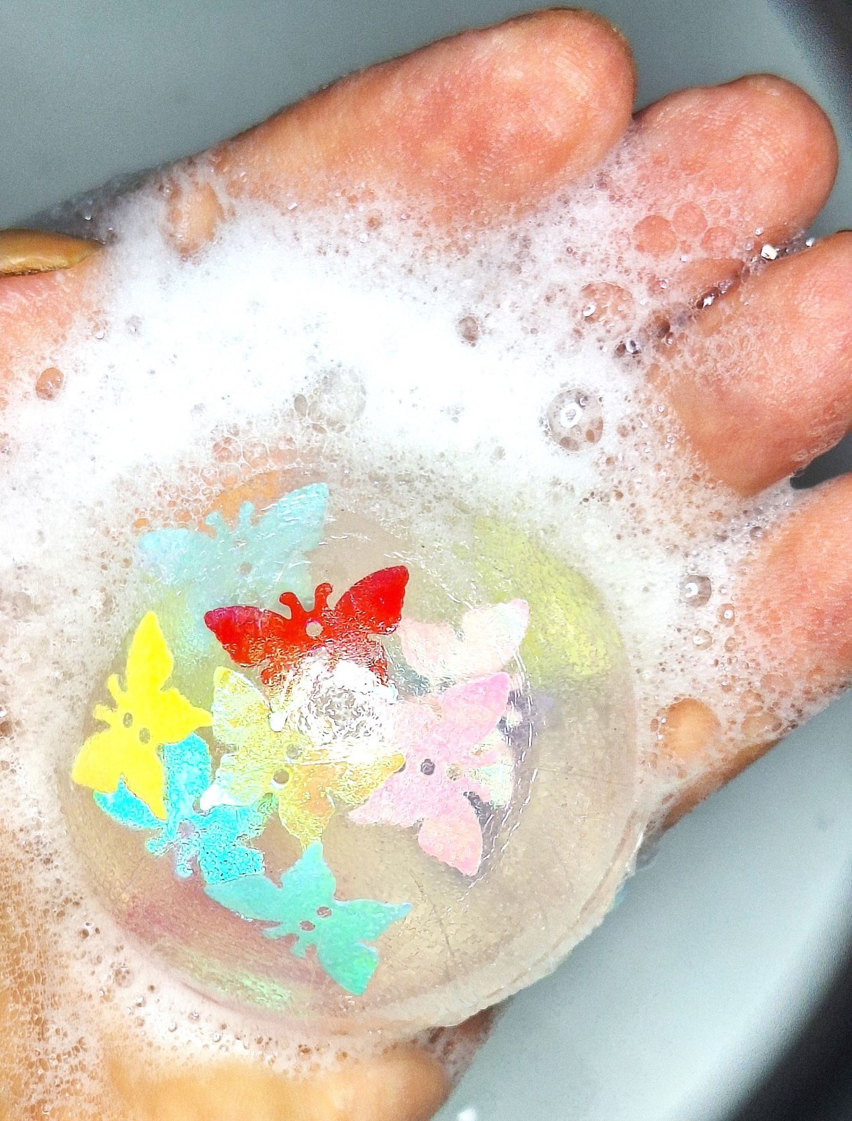 Butterfly Botanical Soap Set 1 Pound Round Clear Vegan Glycerin Gift Set