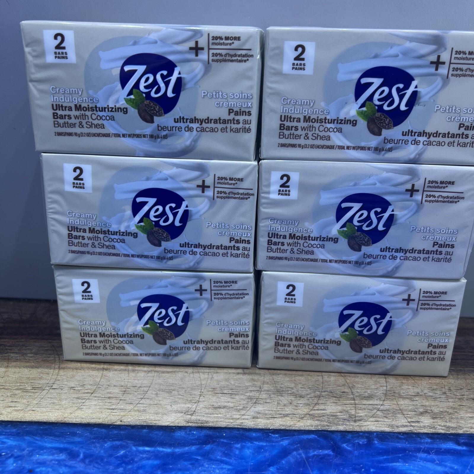 Zest Bar Soap Cocoa Butter & Shea Moisturizing Soap 3.2 oz 12 Bars Total