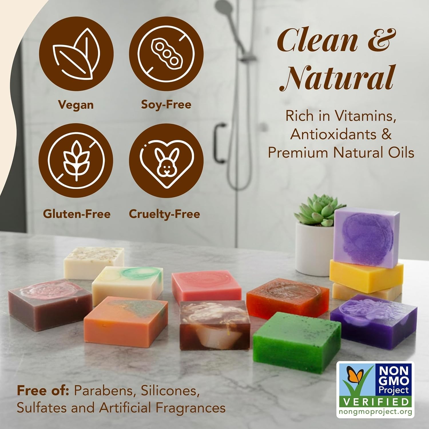 Nourishing Square Mini Soap Bars – 6 Pack with Eco-Friendly Ingredients