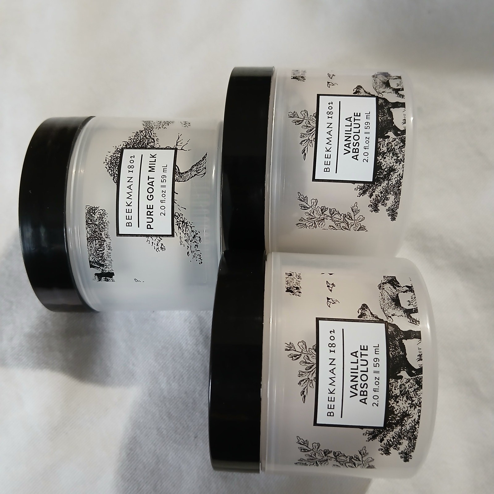 Set of (3) Beekman 1802 VANILLA ABSOLUTE 2 oz goat milk soap Made in the USA NEW