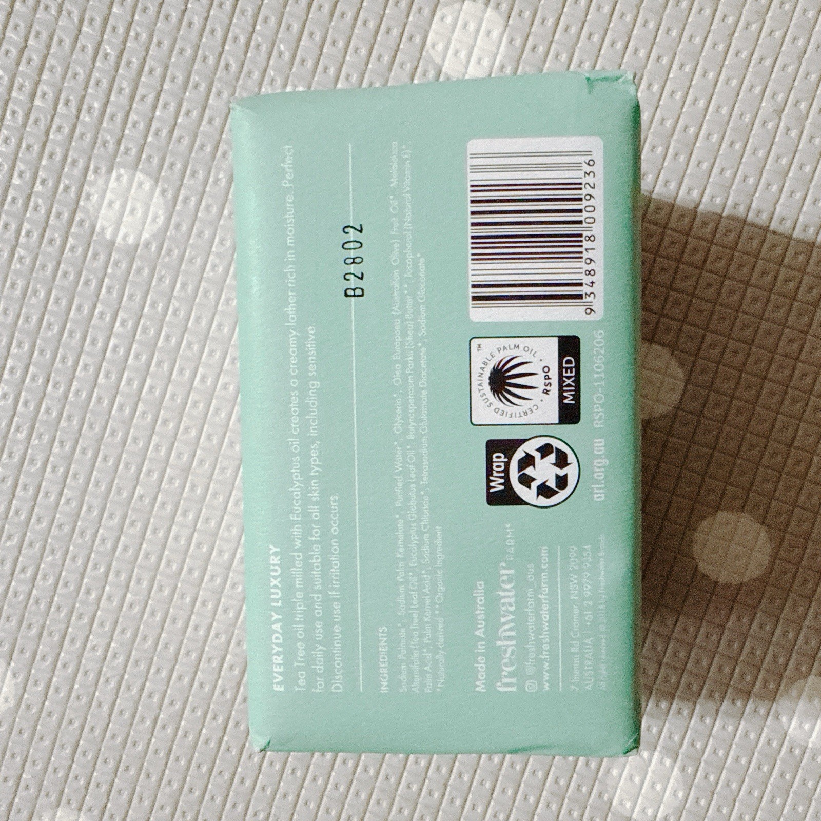 2X Freshwater Farm Australia Natural Soap Bar- Tea Tree + Eucalyptus Oil| 7 Oz