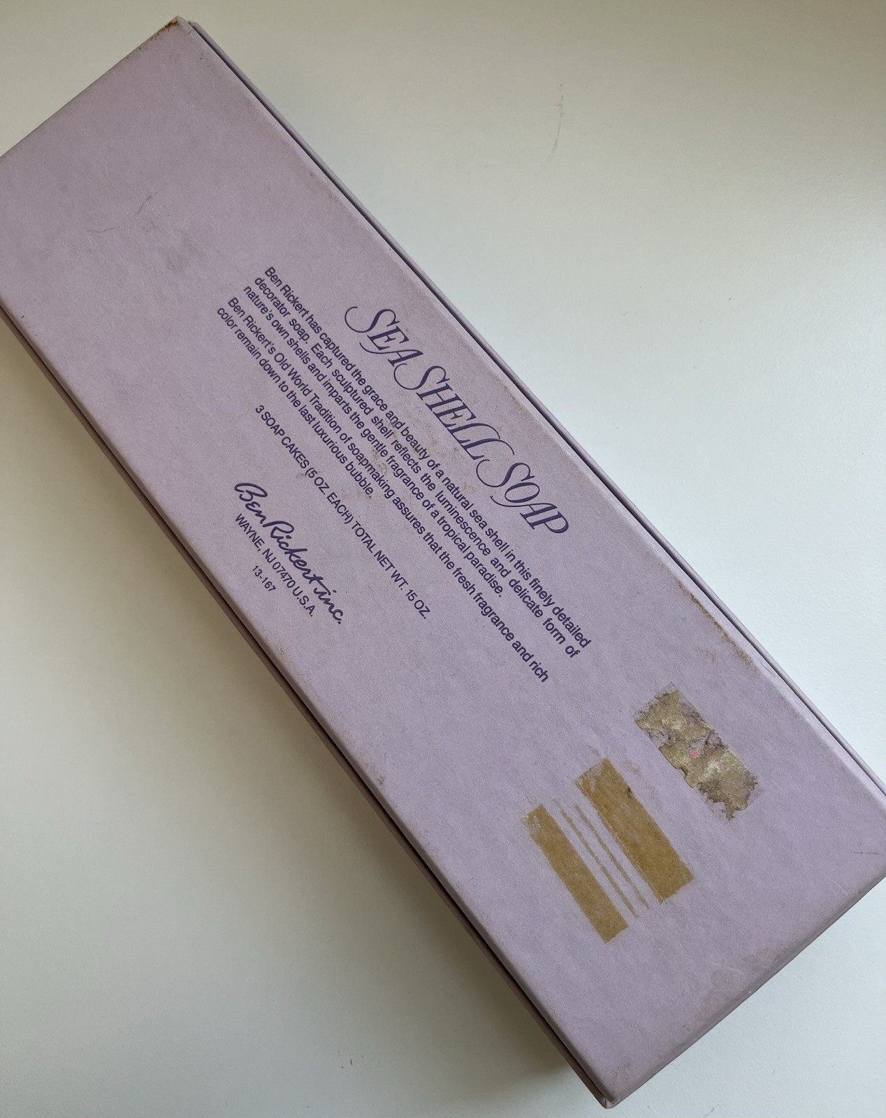 Decorative Sea Shell Soap by Ben Rickert – Vintage – Purple + White Shells 2/3**