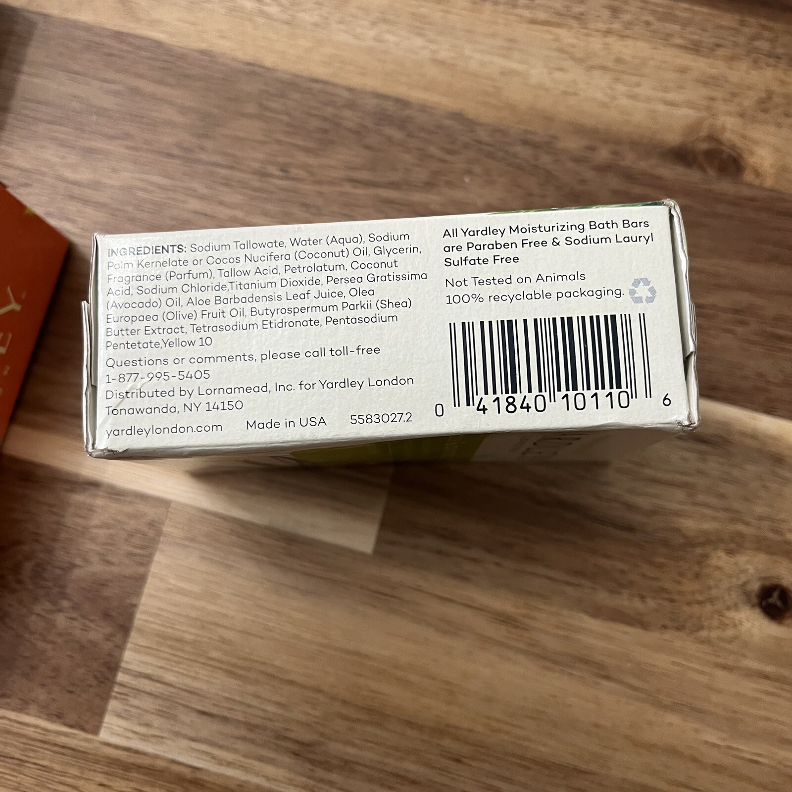 3 Bars Yardley Bar Soap 1 Orange Spice 2 Aloe & Avocado 4.25 Oz Each