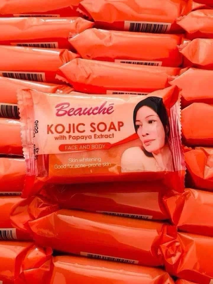 5 PIECES BEAUCHE KOJIC SOAP-LIGHTENS SKIN, TREATS ACNE, REDUCES WRINKLES 90gram