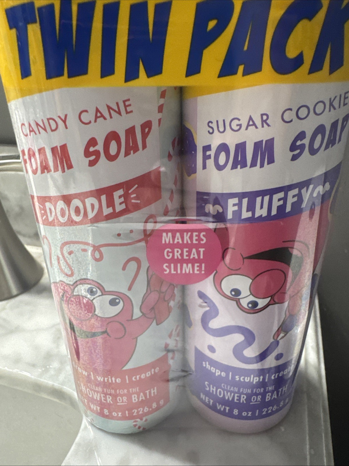 Mr Bubble Foam Soap Candy Cane & Sugar Cookie! 2 Twin Pack! Sensory Play!