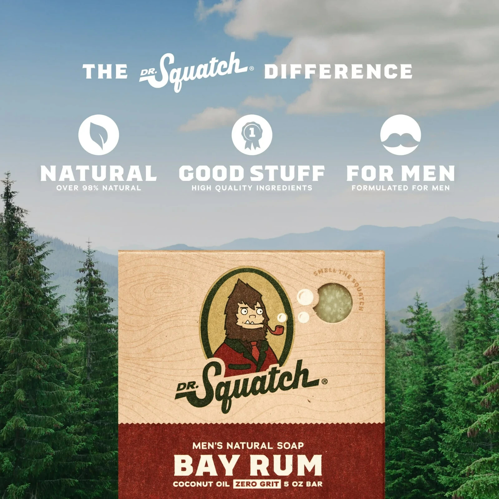 Dr. Squatch Natural Bar Soap for Men, Zero-Grit Men’s Soap
