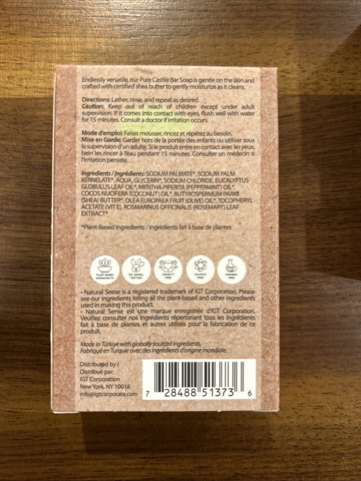 Natural Sense Pure Castile Soap Lavender, Peppermint, Almond Plant Based Soap 3