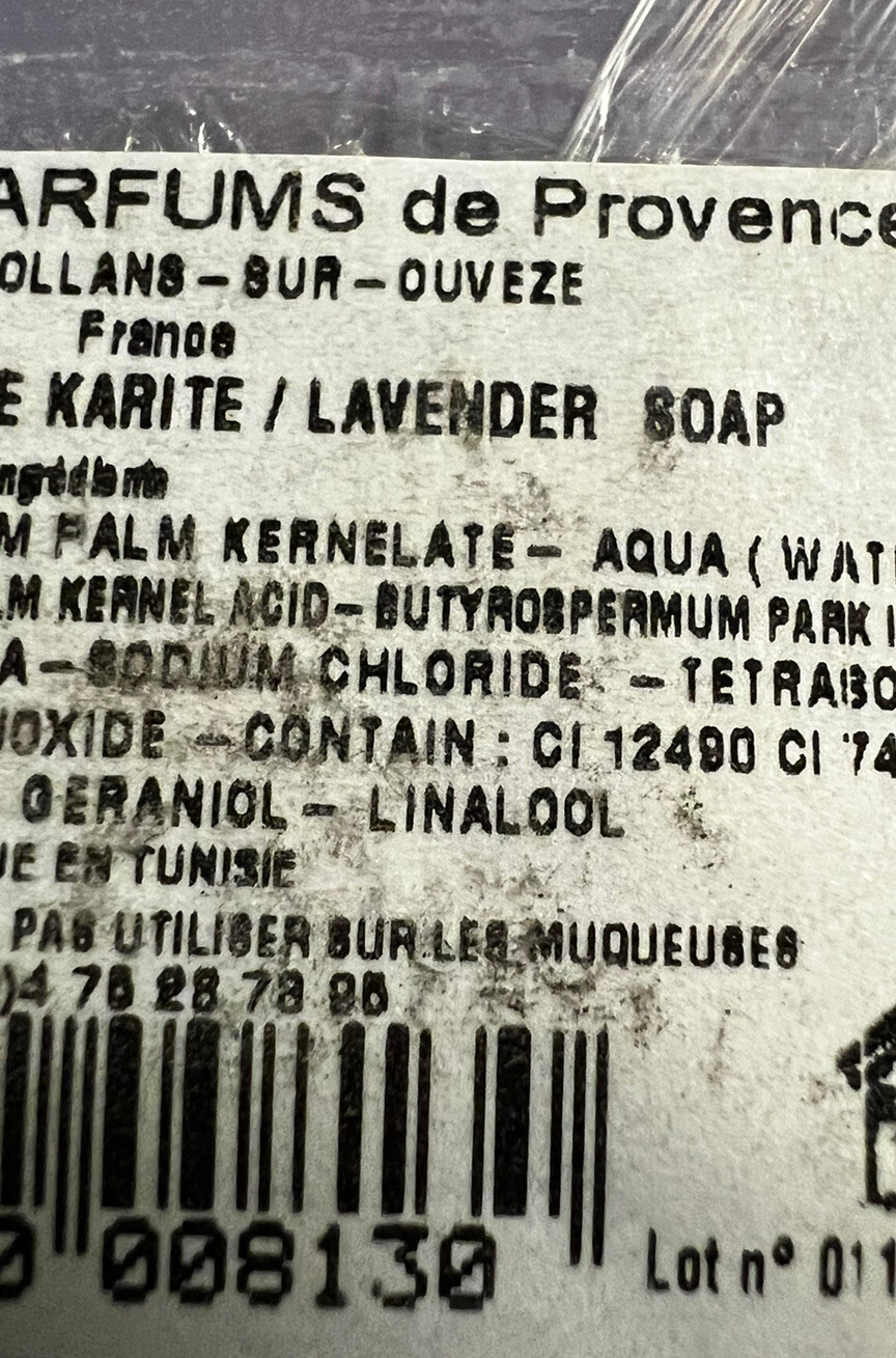 Savin de la Tulipe Lavender Soap New In Tin.