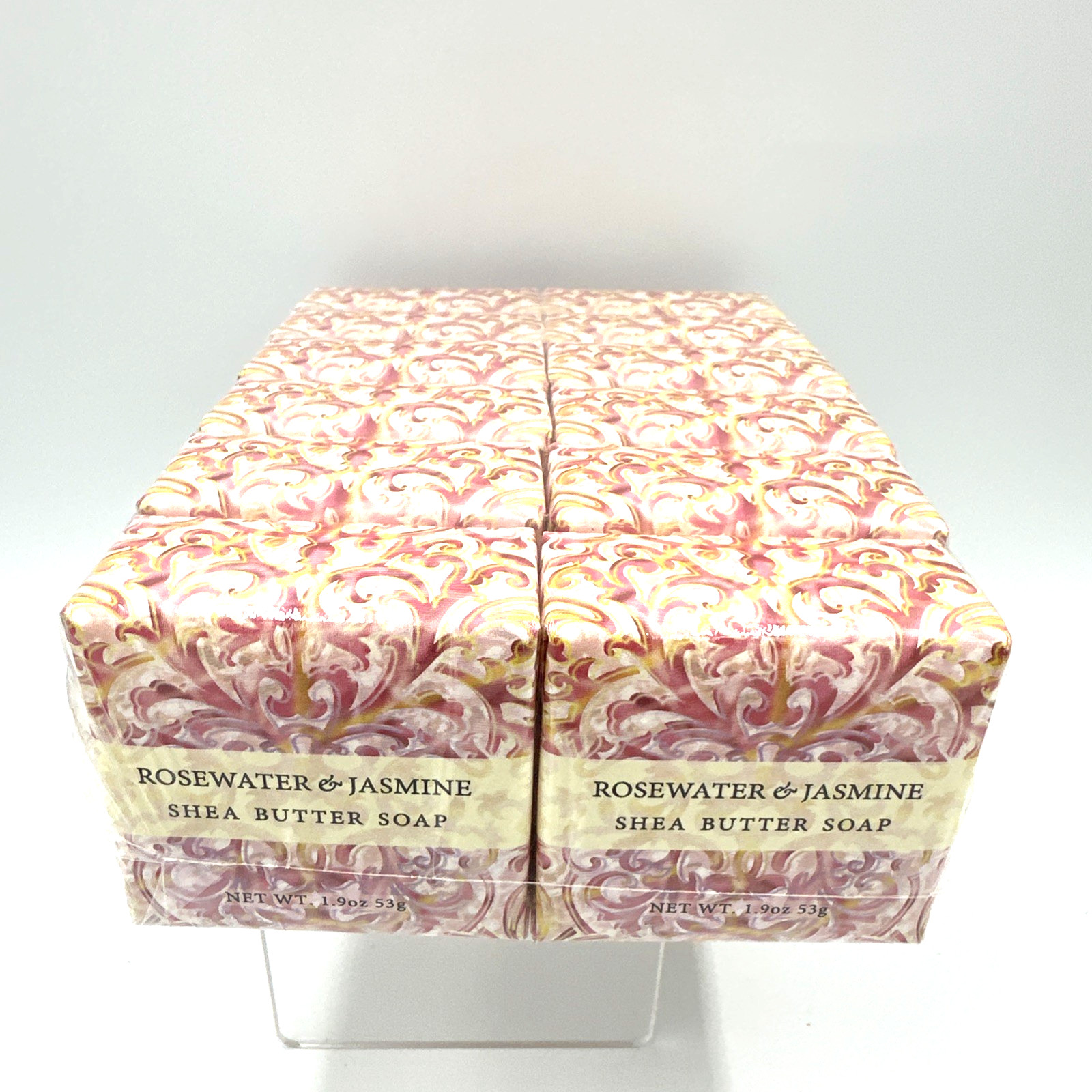 Greenwich Bay Rosewater & Jasmine Shea Butter Soap Lot Of 12 Bars/1.9oz Each
