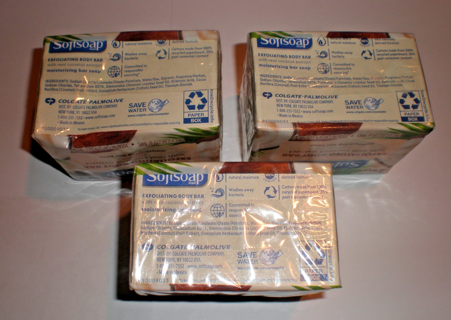 Softsoap Exfoliating Body Bar w Real Coconut Extract Moisturizing Soap 6 Bars