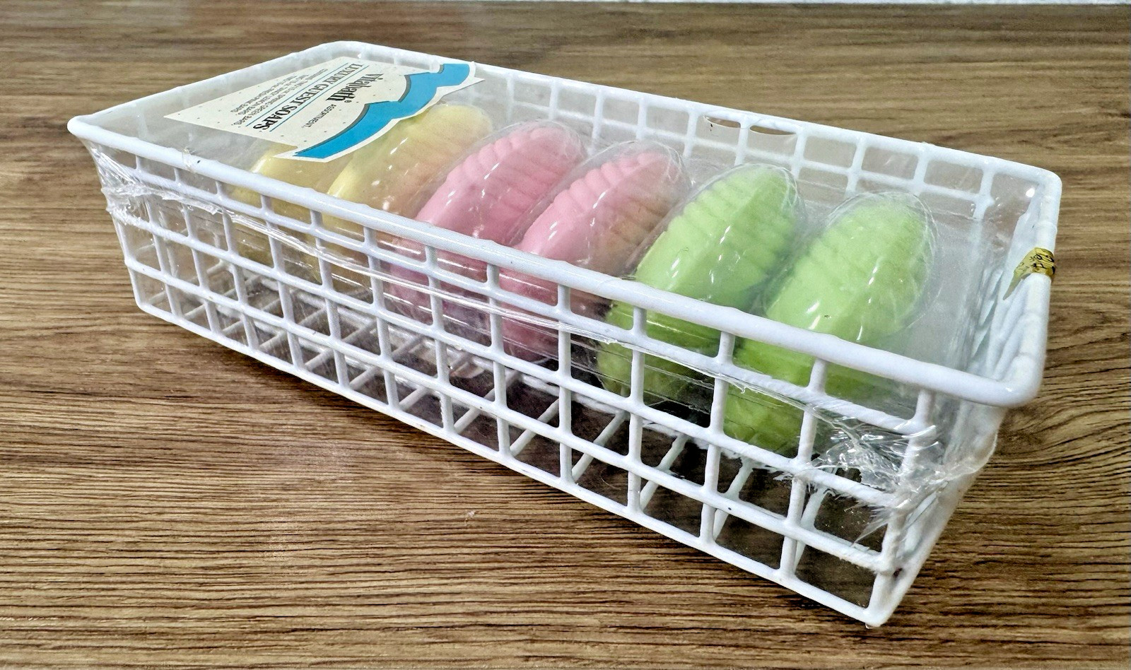 Vintage Vitabath Guest Soap Set 6 Bar Sealed Spring Green Lemon Pink 1980s Retro