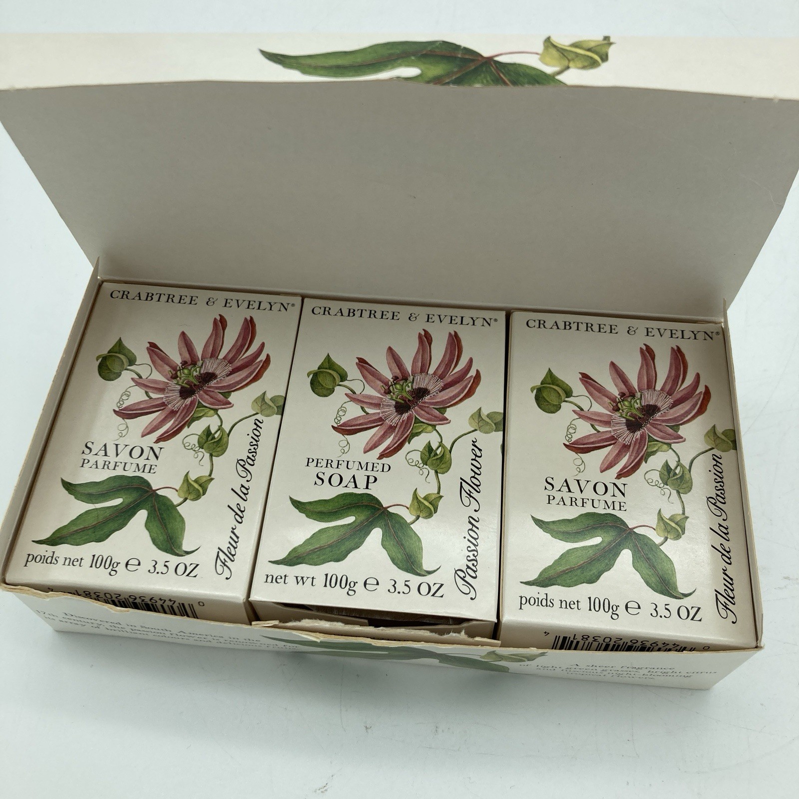 Crabtree & Evelyn Passion Flower Perfumed Soaps – Set of 3 – Retired Scent