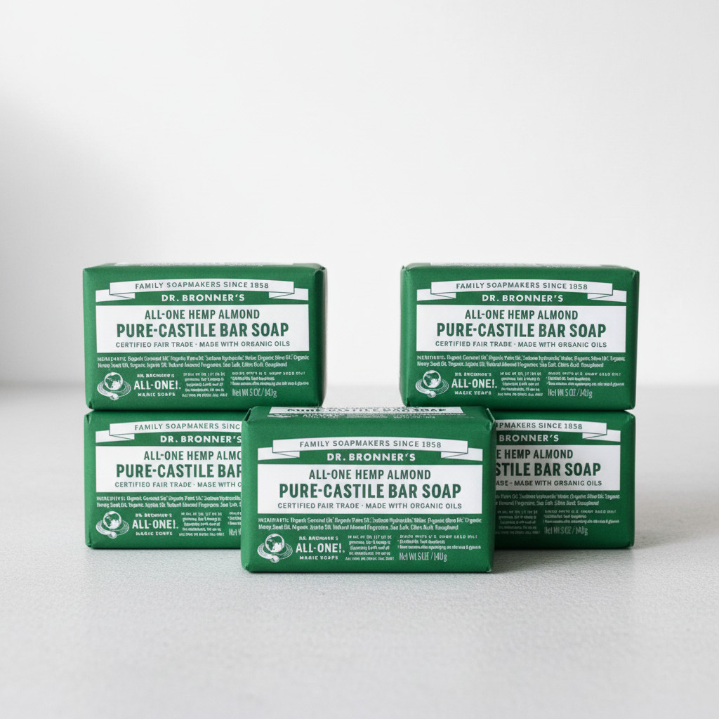 (5 Pack) Dr Bronners Magic Soap All One 5 Oz Almond Dr. Bronner’s Bar Soap