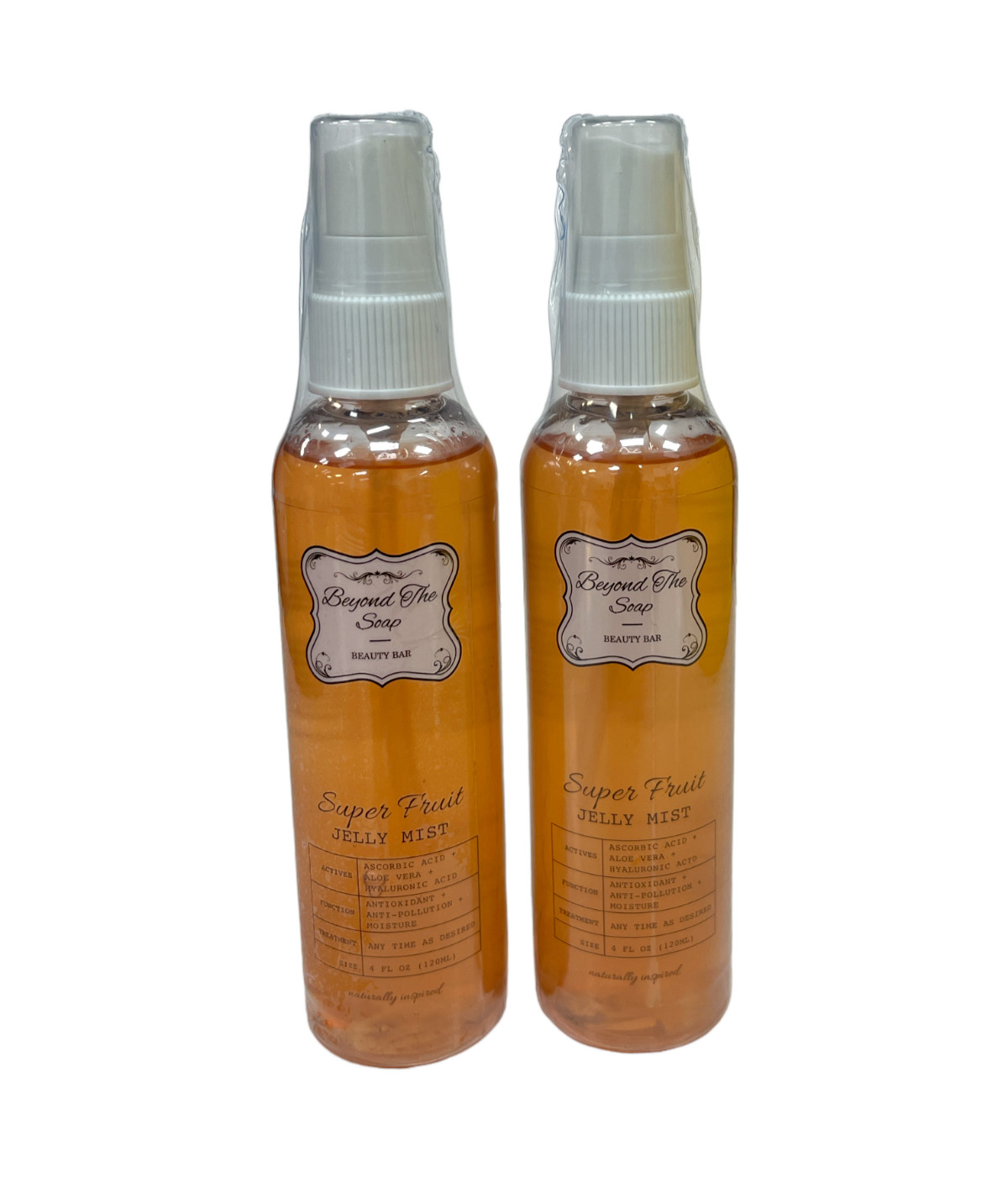 Beyond The Soap Beauty Bar Super Fruit Jelly Mist(4fl/120ml)New Sealed Lot Of 2
