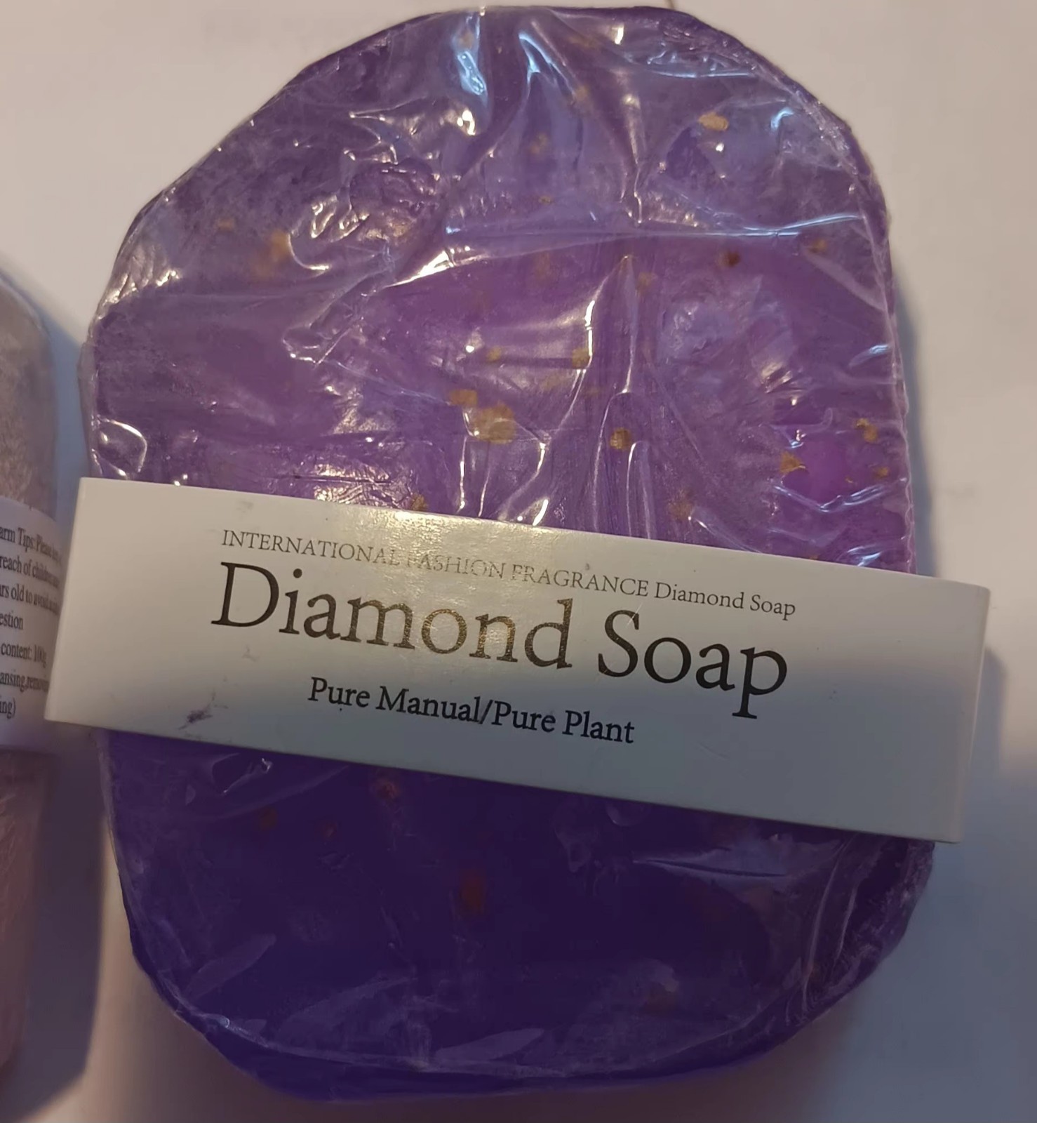 International Fashion Fragrance Diamond Soap 14k Gold Foil Lavender Lot Of 2