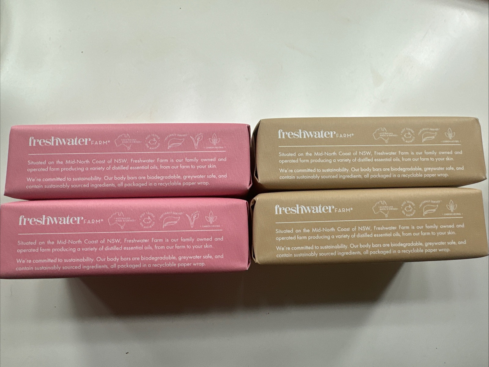 Freshwater Farm Australia 2Rosewater +Pink Clay&2Manuka Honey + Vanilla Bean