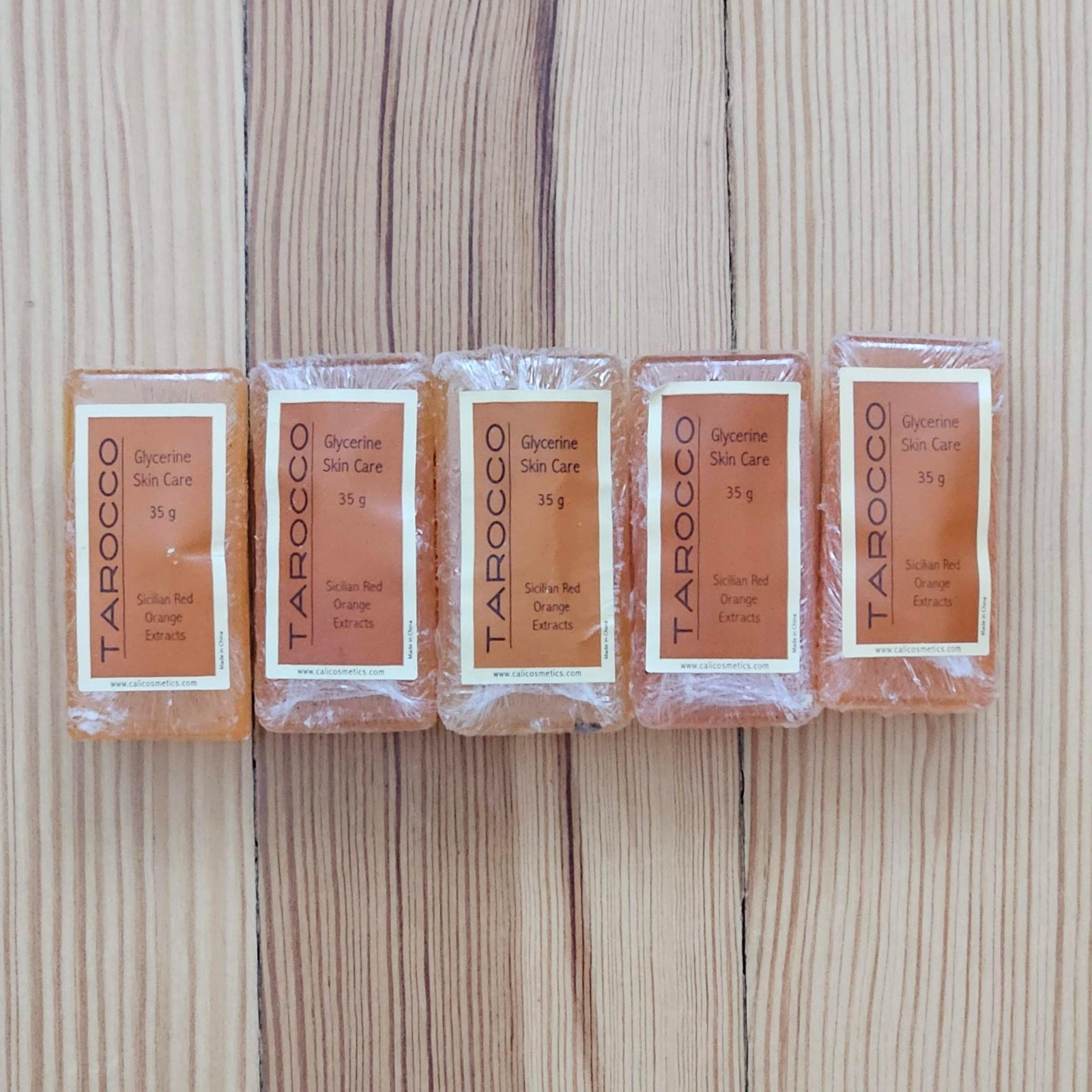 Tarocco Glycerin Skin Care Soap, Sicilin Red Orange, Travel Size 35g, Lot of 5