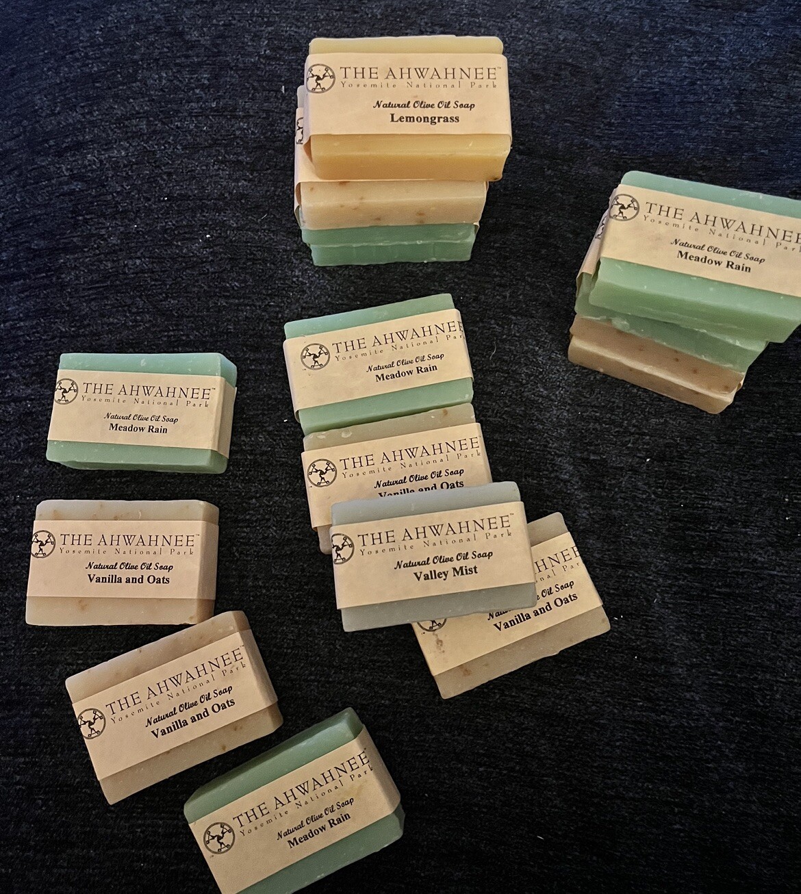 AHWAHNEE HOTEL Yosemite -(4) Fine handmade Guest soaps w olive oil (1.5oz 42g)