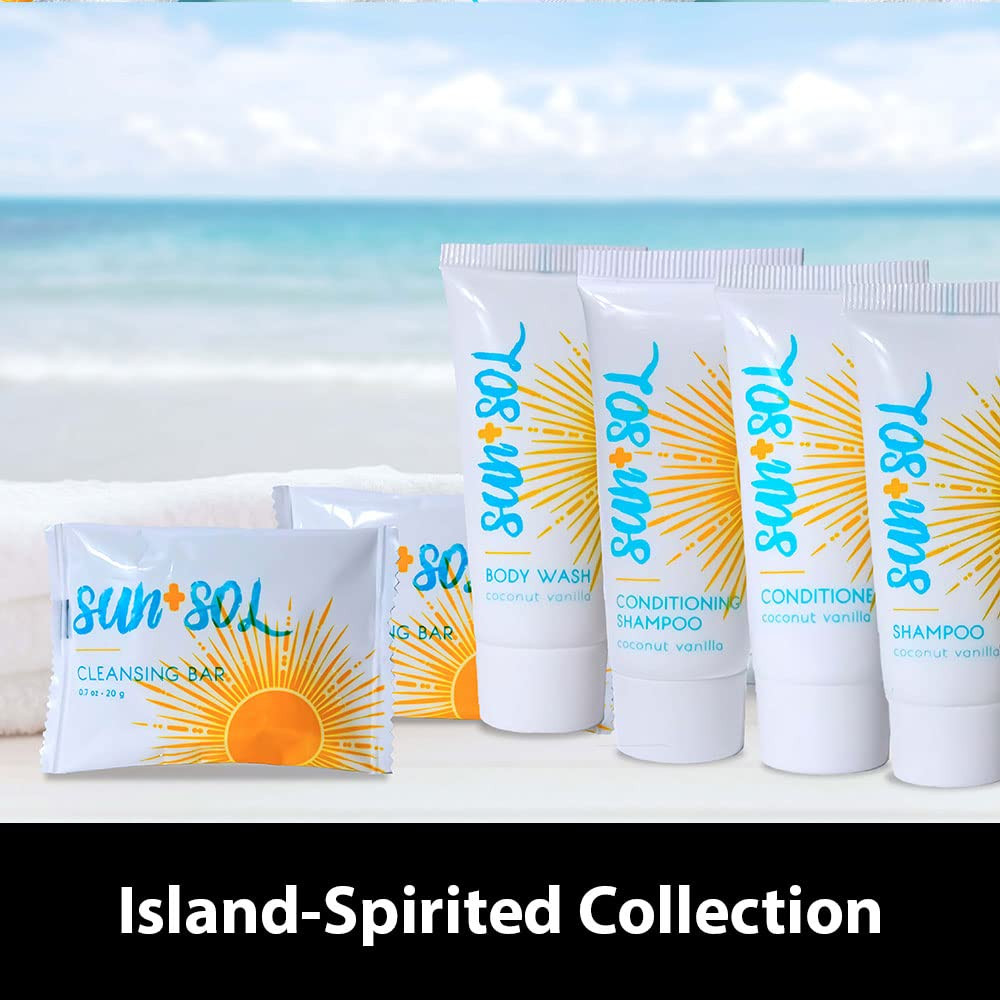 – Sun + Sol Bulk Refreshing Body Wash with Warm Coconut & Vanilla Fragrances, Tr