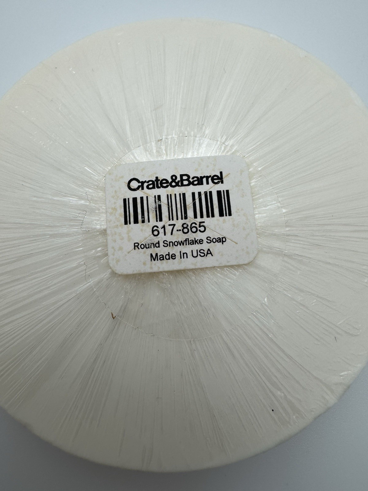 Crate & Barrel Snowflake Guest Soap Set of 3 White NWT Sealed USA