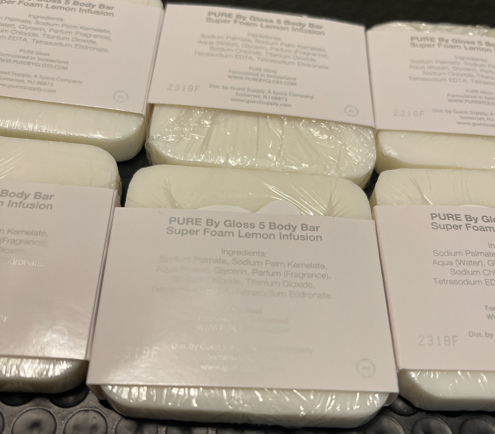 10pk Soap Bars Pure By Gloss 40g (Super Foam Lemon Infused)