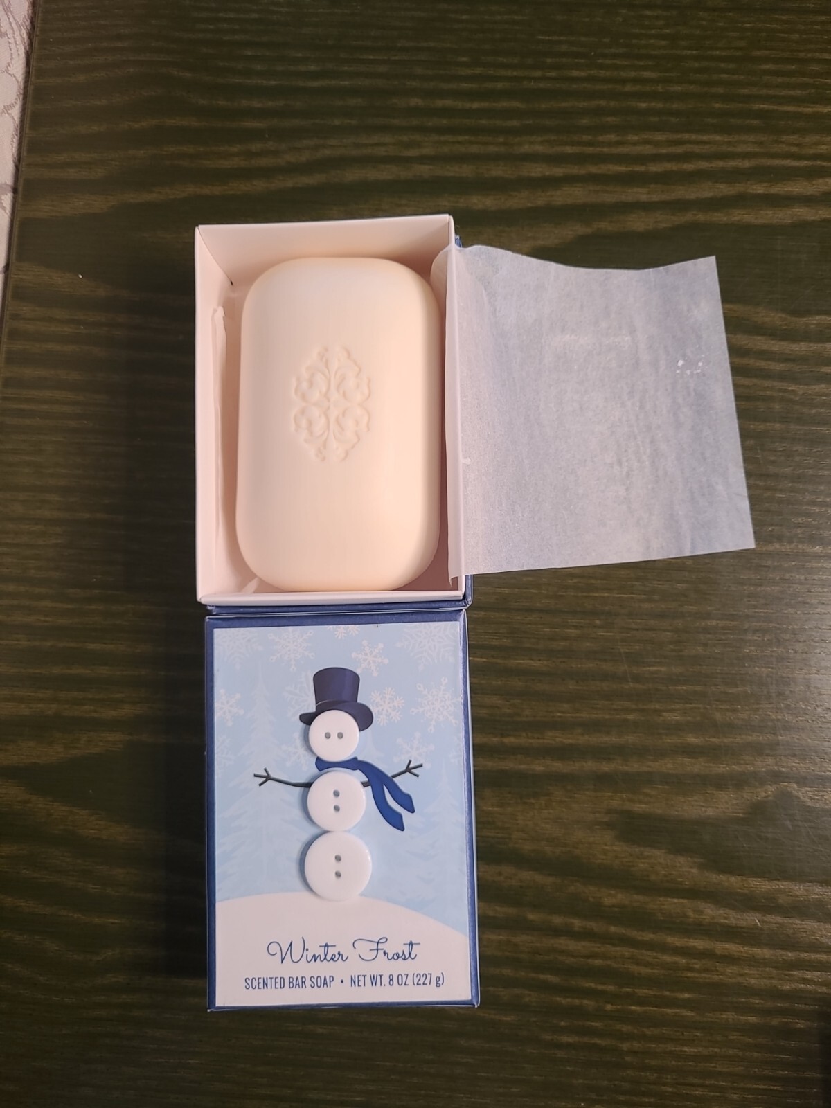 New Lot Frosted Mint 12oz + Winter Frost 8oz Scented Holiday Bar Soap