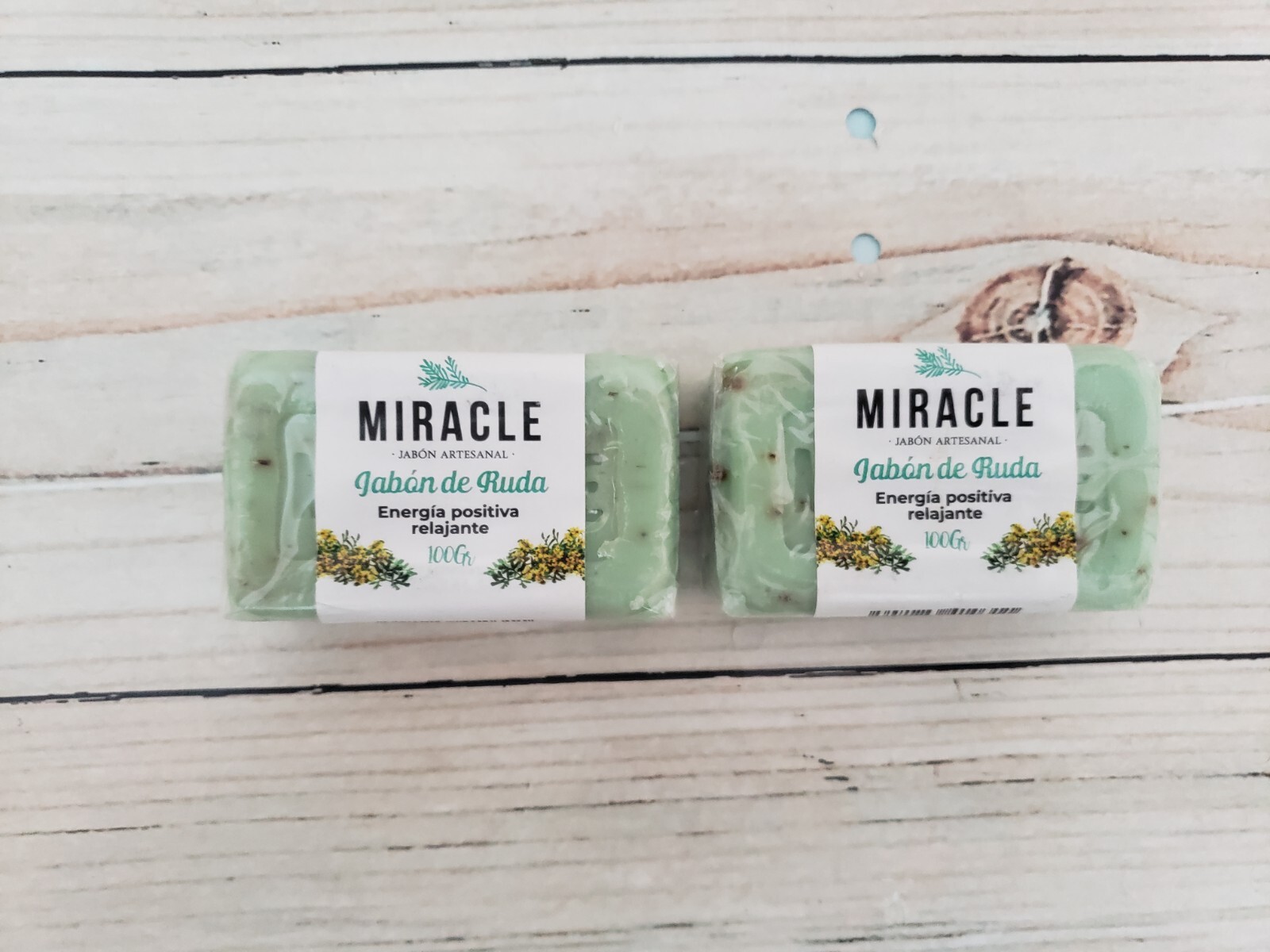 Jabon de Ruda – Jabon Artesanal – Energia Positiva Relajante 100gr. 2 Pack- Soap