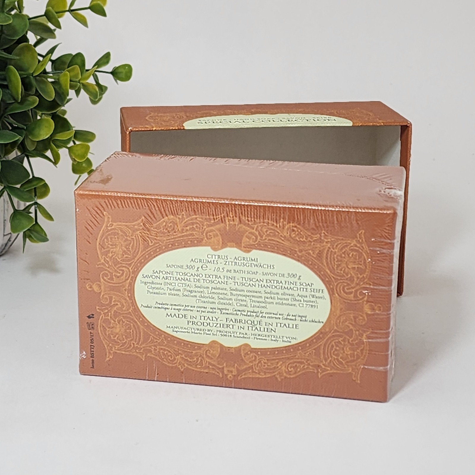 Citrus Bar Soap Tuscan Extra Fine Soap Agrumi by Saponerie Mario Fissi 10.5 oz