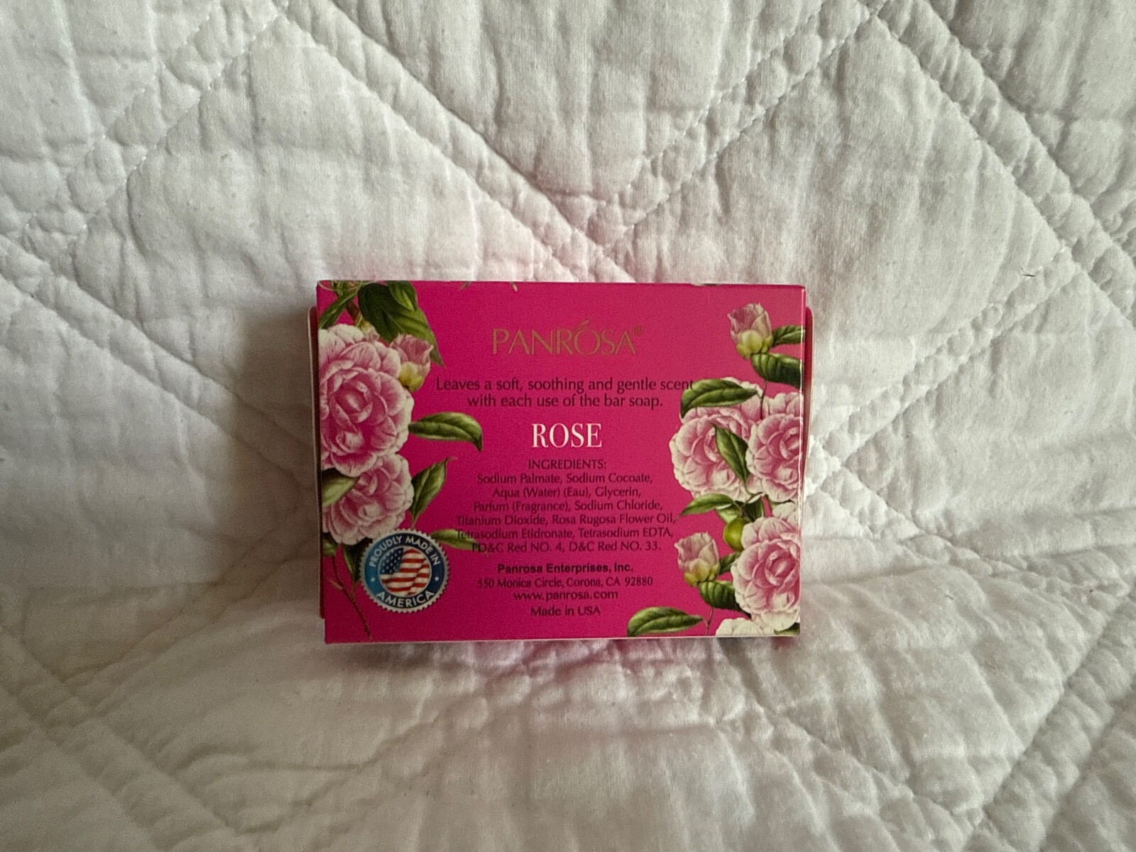 2 bars Decorative Essential oil lightly scented bar soap, 3.5oz Peony USA made