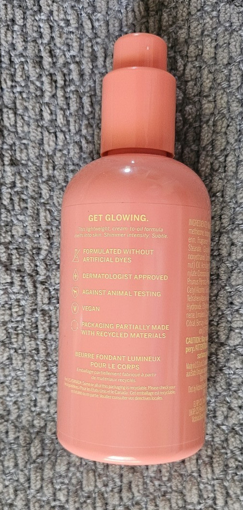 Victoria’s Secret PINK Luminous Body Cream Peach Scent 8 fl oz / 236 mL VEGAN