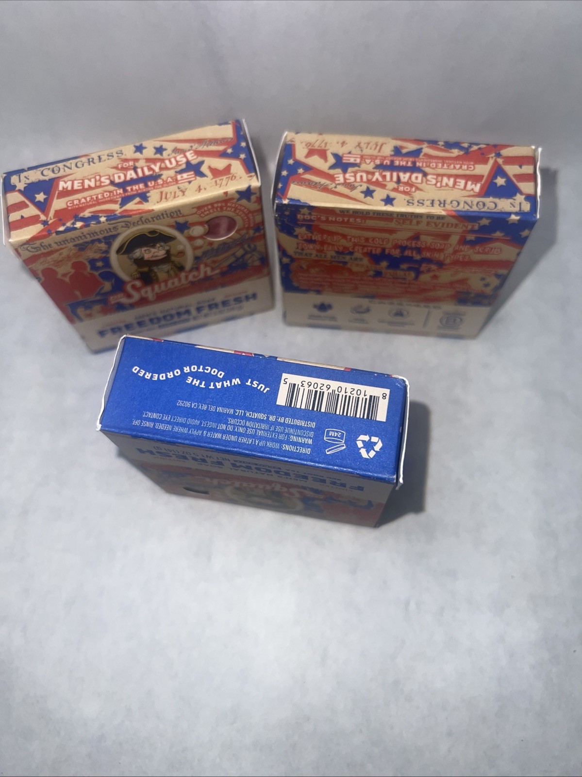 DR. Squatch Freedom Fresh Bar Soap – 5oz Red Root Tea ZERO GRIT – Lot Of 3