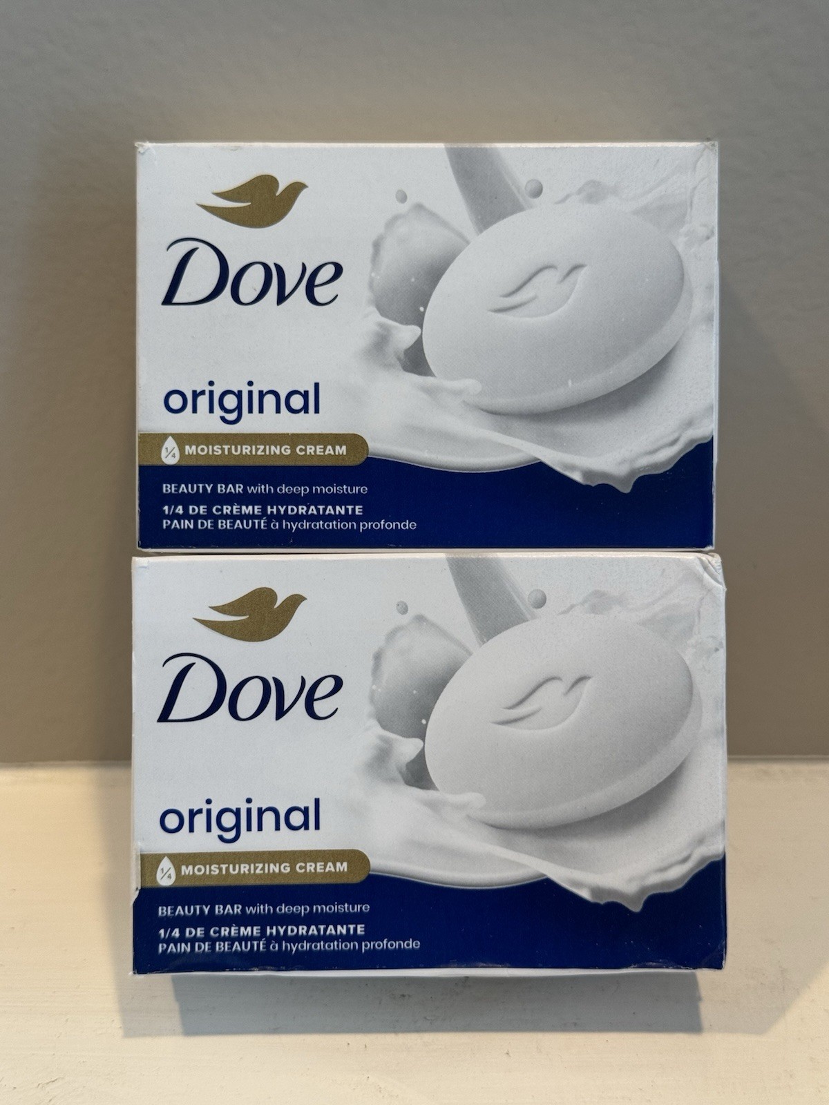 Dove Original Moisturizing Cream Beauty Bar Soap 3.75 oz 2 Pack New