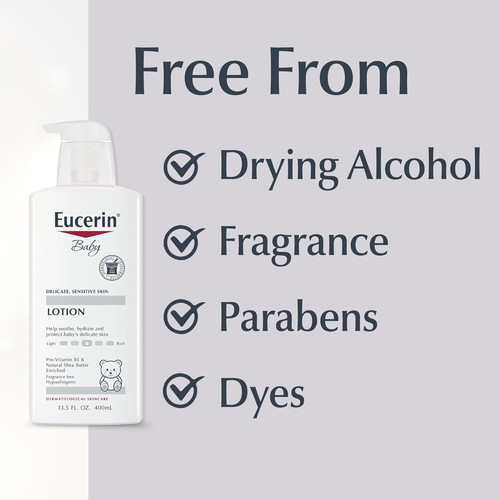 Eucerin Baby Body Lotion, Hypoallergenic and Fragrance Free Lotion with…