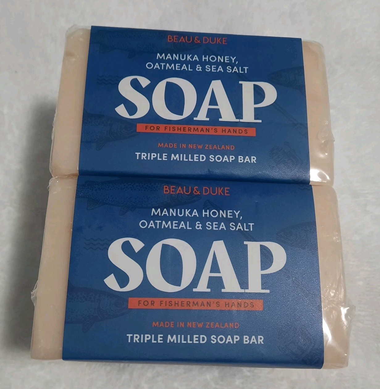 BEAU & DUKE NZ Manuka Honey Oatmeal Sea Salt Fisherman’s Soap Lot 6 Bars 30oz