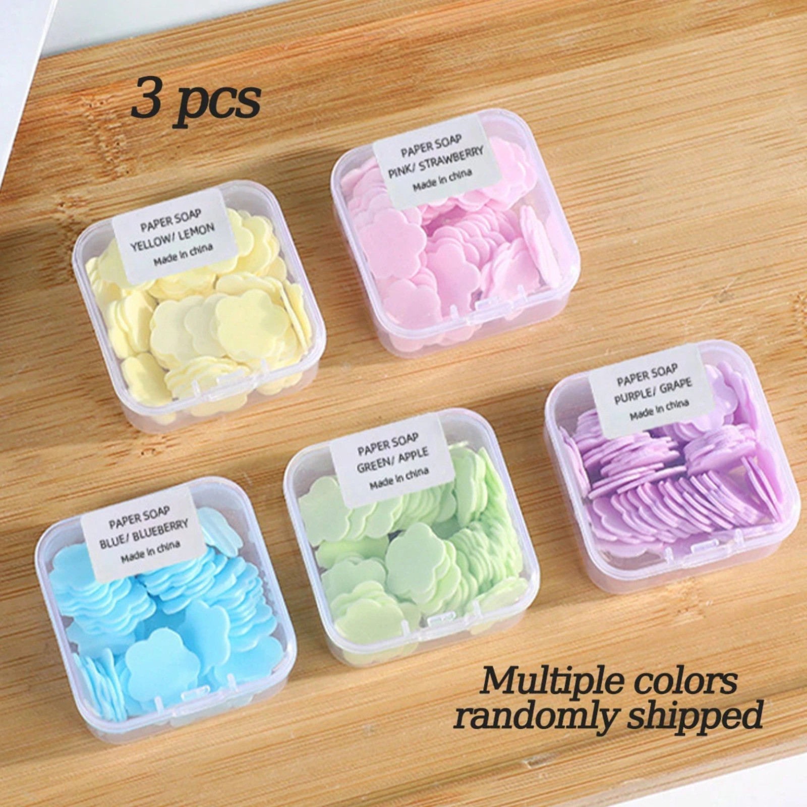 Soap Sheets 300Pcs Boxed Travel Disposable Paper Soap Hand Wash Camping Hiking