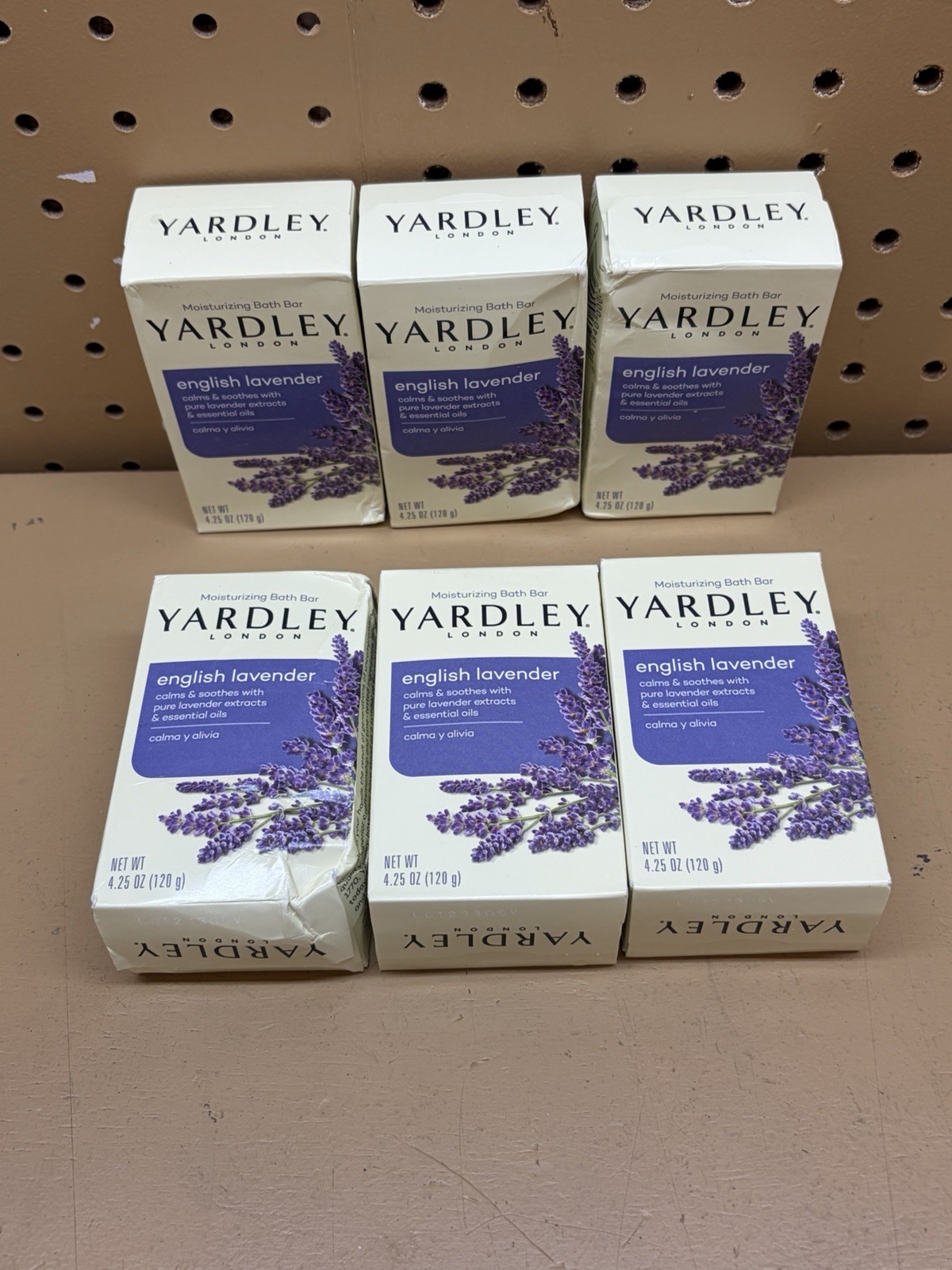 Lot of 6 Bars Yardley London English Lavender Moisturizing Bath Soap 4oz Each