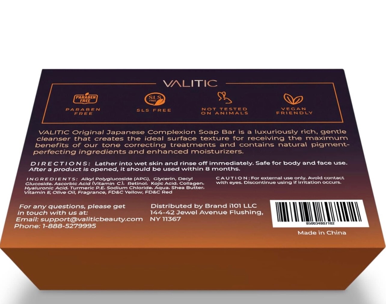 Valitic Kojic Acid Dark Spot Remover Soap Bars – 2 pack