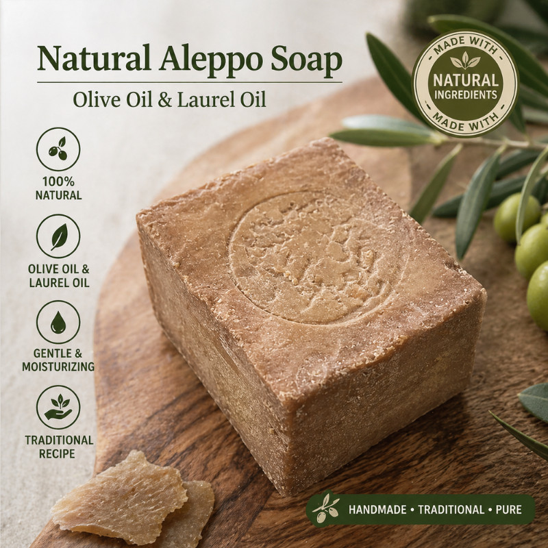 Nablus Camel Soap Laurel Soap Natural Exfoliating Soap Bag Olive Oil Set