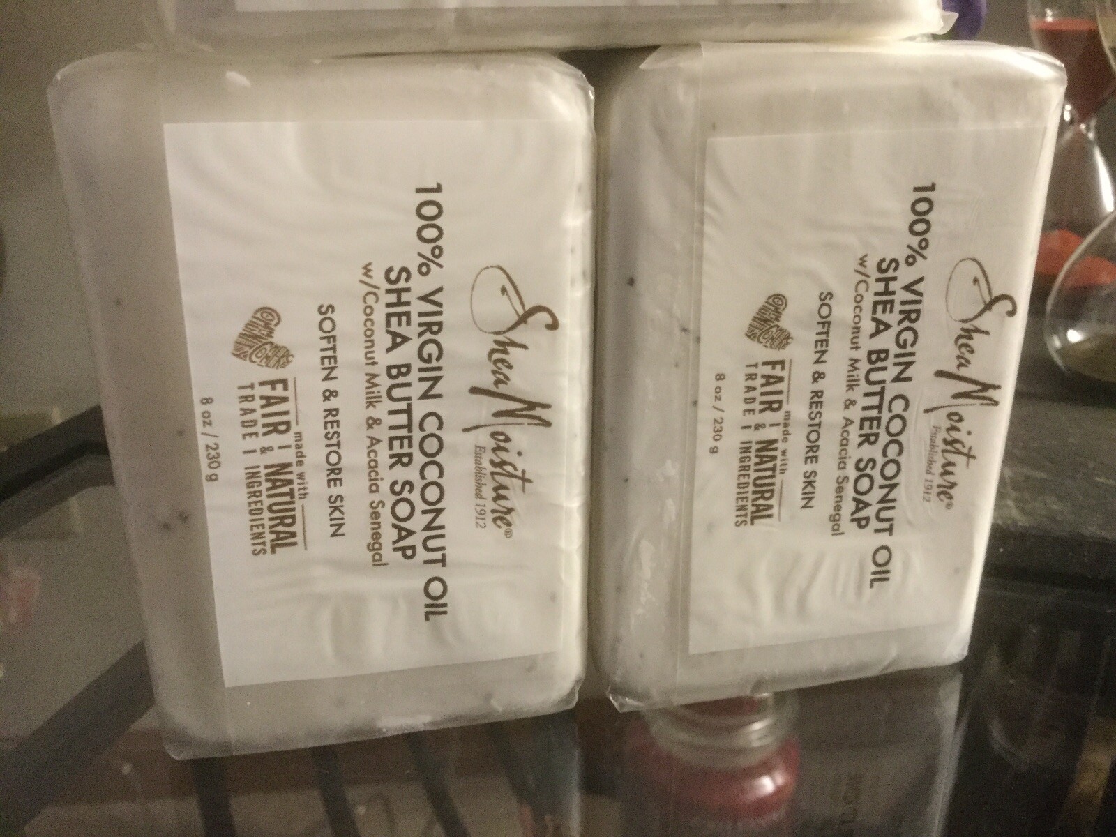 SHEA MOISTURE BAR SOAP LOT OF (9VIRGIN COCONUT MILK & OIL & ACACIA SENEGAL 8 OZ.