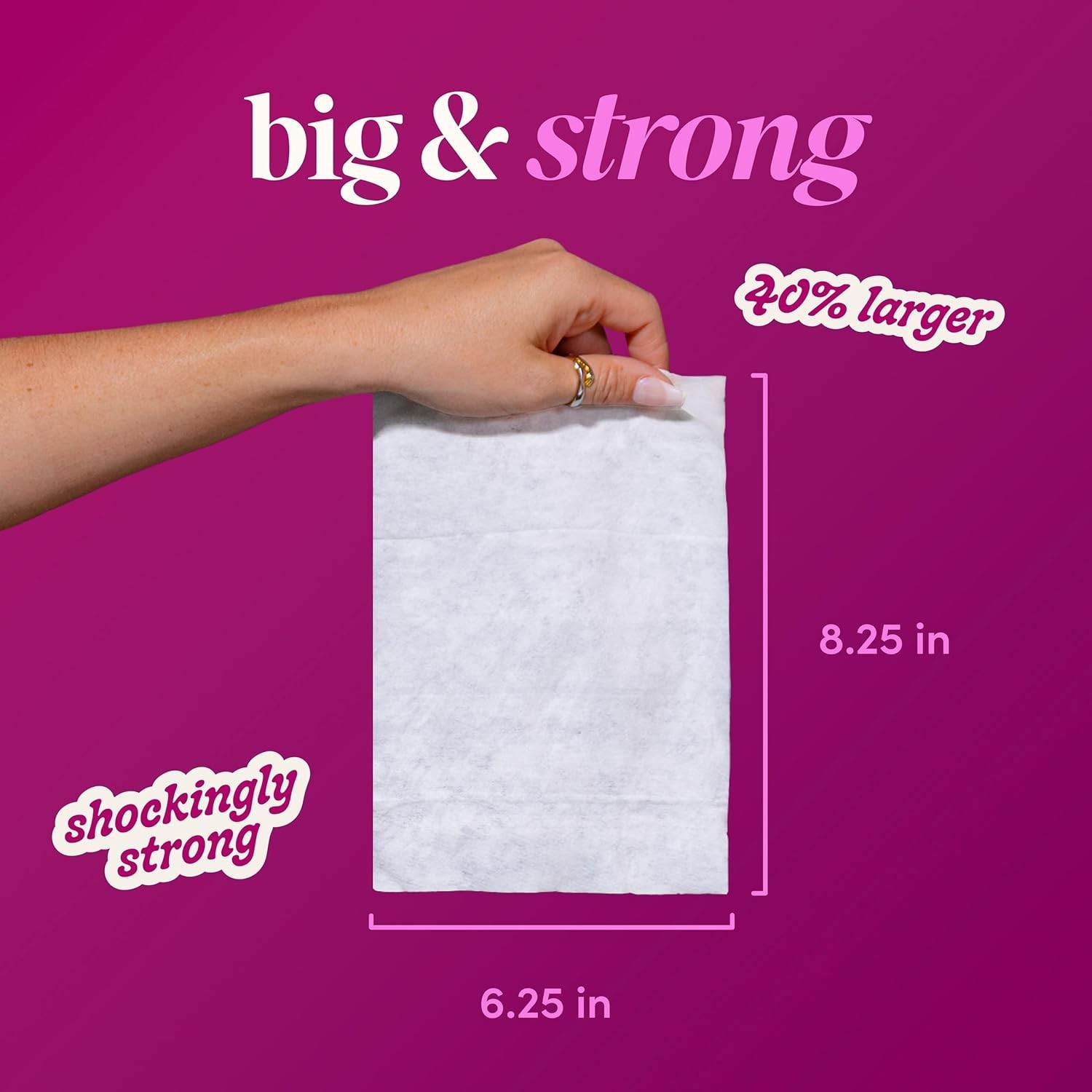 Plant-Based XL Wet Wipes for Sensitive Skin – 8 Packs