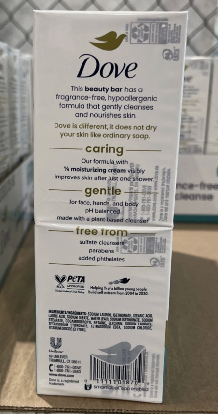 Dove Beauty Bar Soap Sensitive Skin 3.75oz 16 Bars USA Seller Bulk Pack