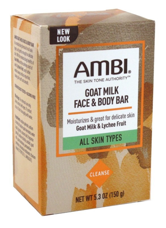 (2 PACK) Ambi Face & Body Bar Goat Milk All Skin Types 5.3 Ounce
