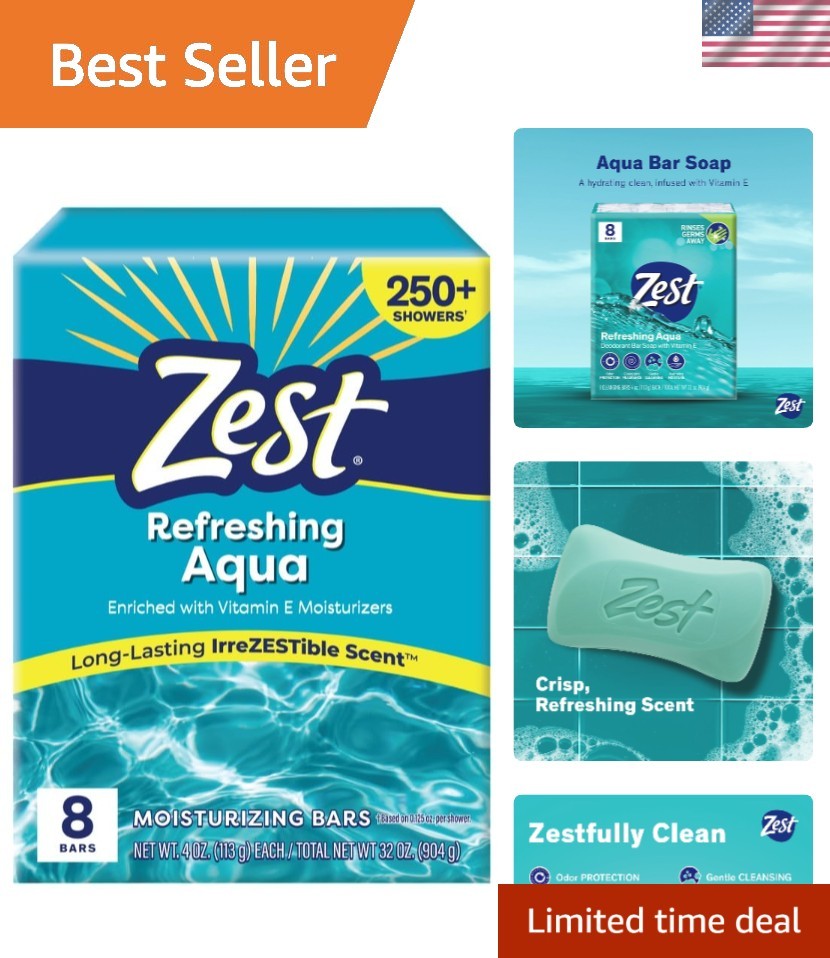 Indulge in 8 Bars of Aquatic Scent Soap, Detoxifying and Rich in Lather