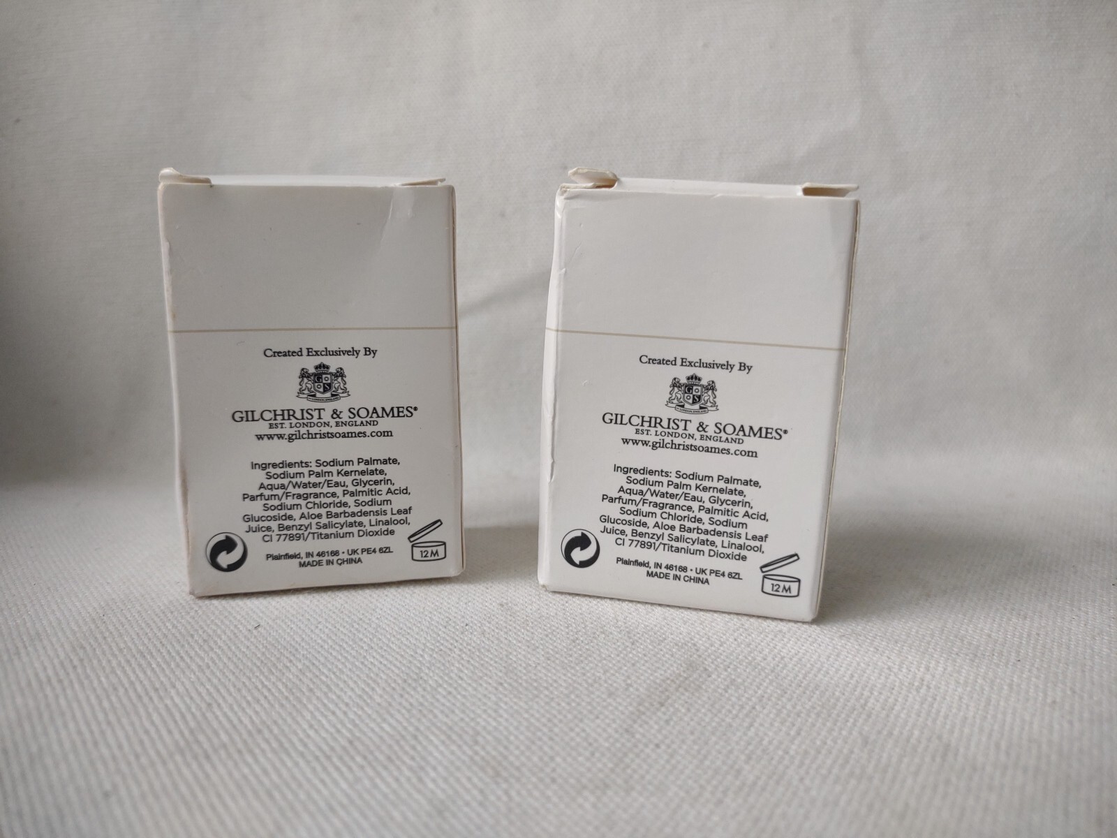 Lot 2 Gilchrist & Soames Aloe Cream Purifying Facial Bar Soap Travel Size