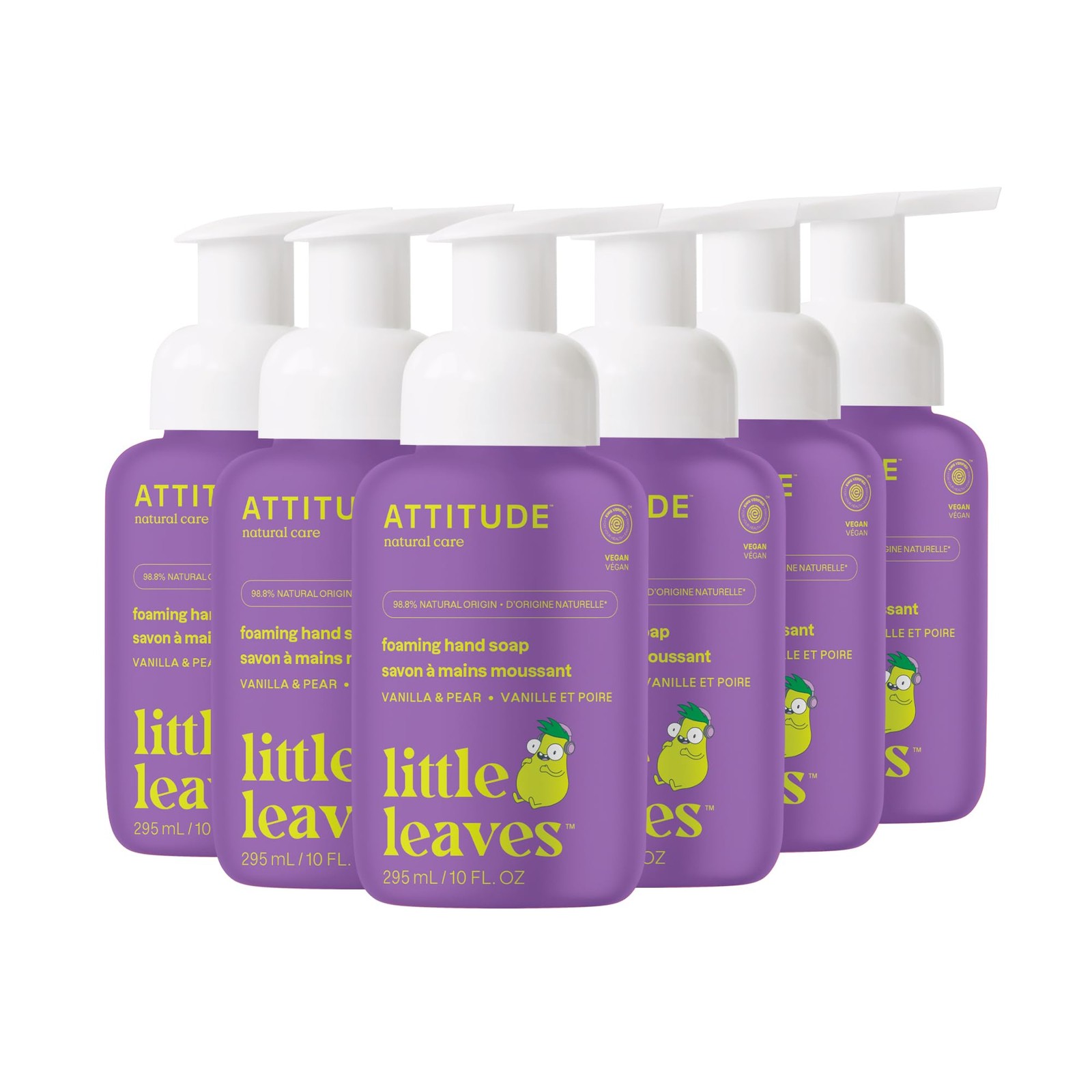 ATTITUDE Foaming Hand Soap for Kids, EWG Verified, 10 Fl Oz (Pack of 6)