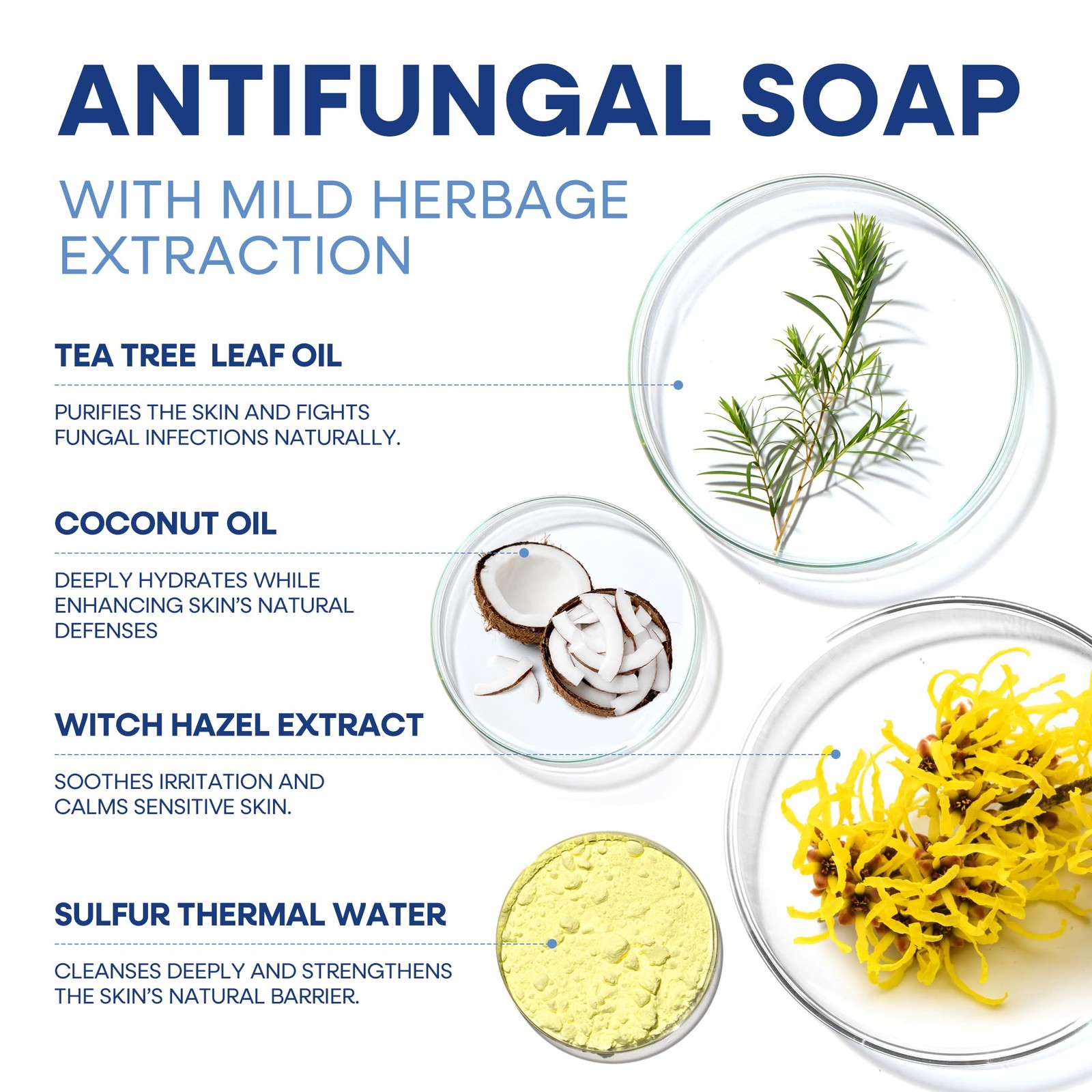 Hermon Antifungal Soap with Tea Tree Oil Antifungal Bar Soothing Care & Relief