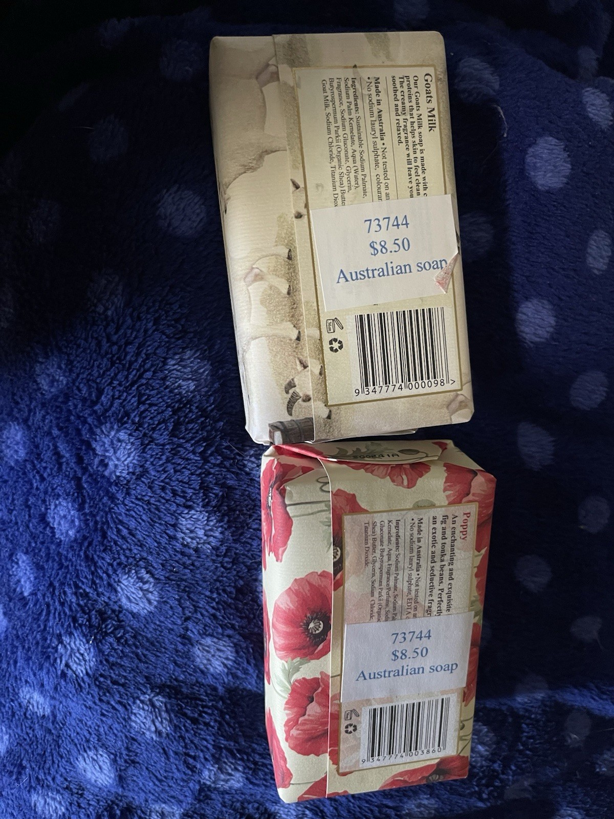 Wavertree & London Australia Goats Milk & Poppy French Triple Milled Soaps 7 oz