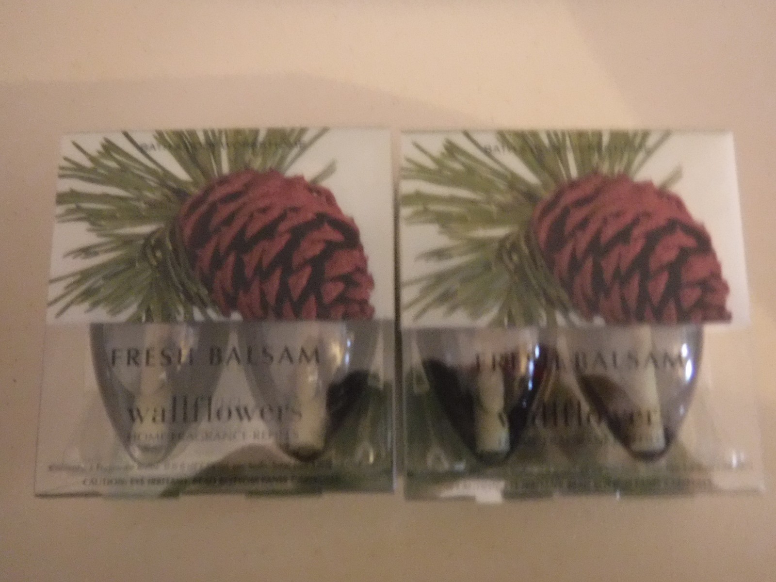 Bath & Body Works Wallflowers Lot of 4 Plug In Refills FRESH BALSAM