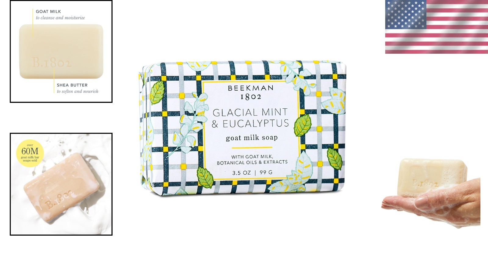 Clinically Kind Goat Milk Soap – Hydrating Bar with Botanical Oils & Mint Scent